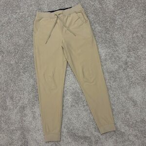 Bird Dogs Jogger Pants Beige Light Tan Drawstring Performance Mens Medium (M)